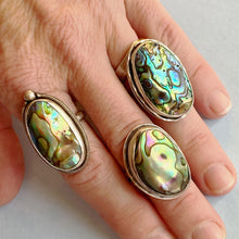 Load image into Gallery viewer, Abalone shell love sterling ring