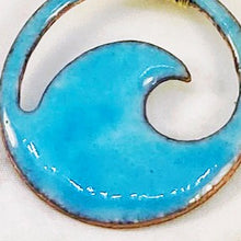 Load image into Gallery viewer, Enamel No-bail Mini Wave Choker Necklace - Aqua, seagreen, royal blue, light blue, turquoise, ocean bubbles