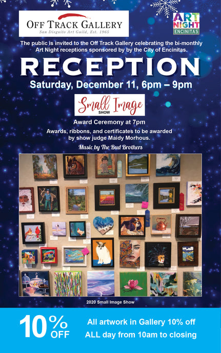San Dieguito Art Guild Holiday Bazaar Dec. 4, Art Night Encinitas Dec. 11!