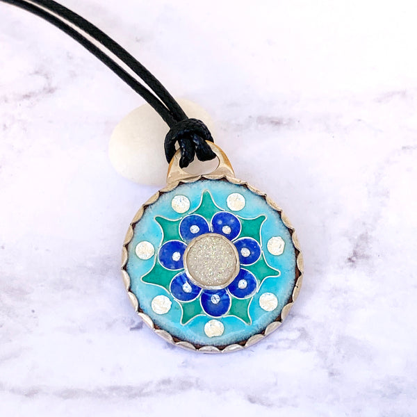 The holidays are coming ~ moons and stars ~ mandalas ~ sterling waves with gemstones~