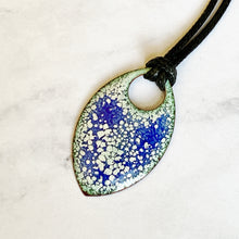 Load image into Gallery viewer, dragon scale crackle blue white green pendant