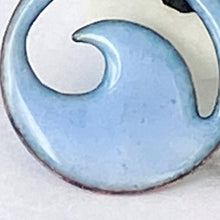 Load image into Gallery viewer, Enamel No-bail Mini Wave Choker Necklace - Aqua, seagreen, royal blue, light blue, turquoise, ocean bubbles