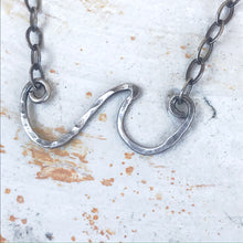 Load image into Gallery viewer, Sterling silver Ocean Wave Necklace with sterling chain
