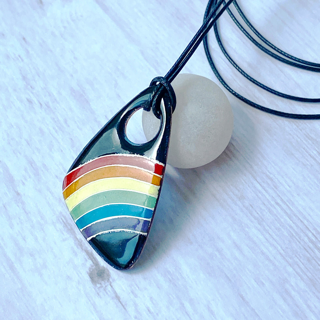 Special Listing~ Rainbow Pride Cloisonne Pendant