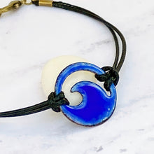 Load image into Gallery viewer, Royal Blue Enamel Mini Wave Bracelet