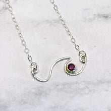 Load image into Gallery viewer, sterling silver necklace with ruby seaside harmony